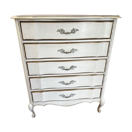 French Provincial Style 5 Drawer Chest