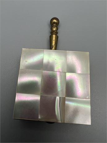 Mother of Pearl hand held ashtray