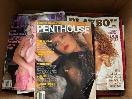 Adult Magazine Box Lot