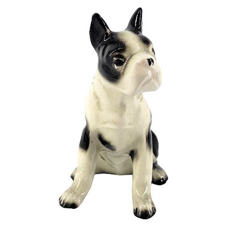 Vintage Seated Porcelain Boston Terrier Figurine