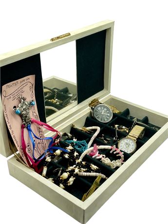 Costume Jewelry in Jewelry Box