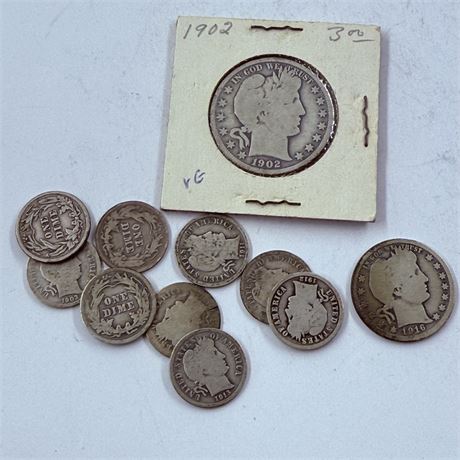 Barber Silver Coin Lot
