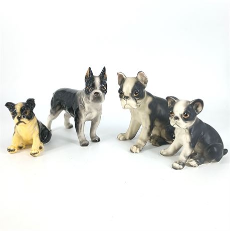 French Bulldog and Boston Terrier Collectible Figurines
