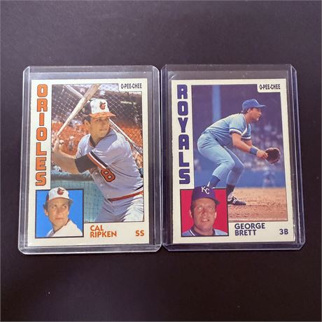 1984 OPC Cal Ripken + George Brett