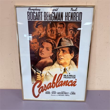 Framed Casablanca Poster