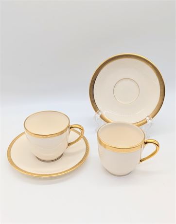 Lot 2 Lenox Joseph Horne Co. Pittsburgh PA Numbered Demitasse/Espresso Cups