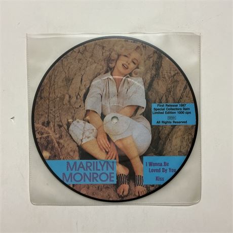Marilyn Monroe Picture Disc 45 Vinyl Record