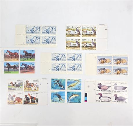 Lot of Postage Stamp Blocks
