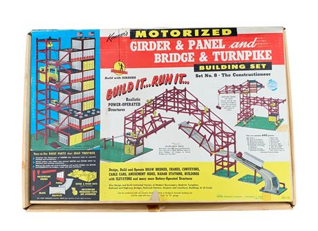 1960 Kenner Motorized Girder, Panel, Bridge & Tunnel Building Set