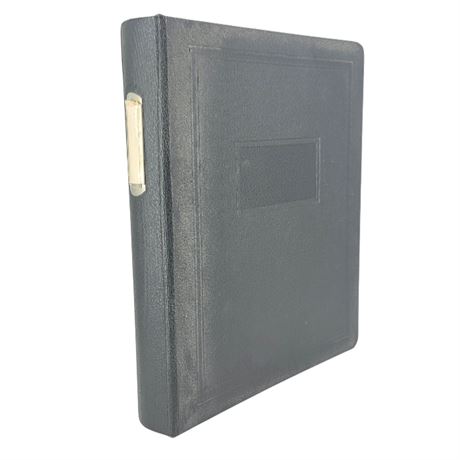 VTG Empty Stamp Binder & Bag of Stamp Hinges