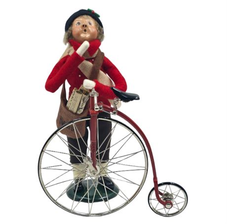 Byers' Signed "Newsboy & Bicycle" 1989