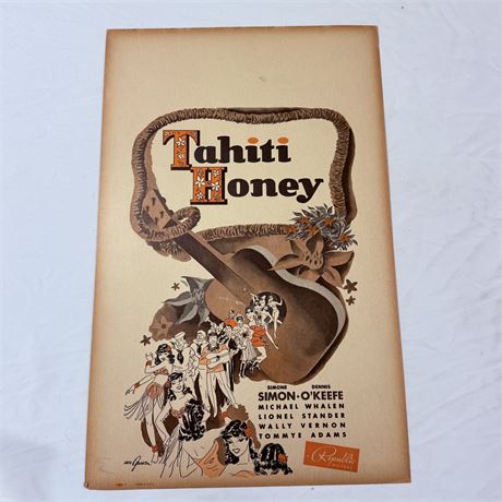 Tahiti Honey Original 14x22” Movie Poster