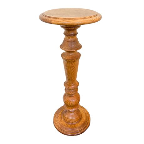 Vintage Heirloom Furniture Oak Pedestal/ Plant Stand