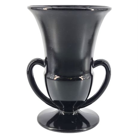 Hazel Atlas 'Ovide Black' Trophy Urn Vase