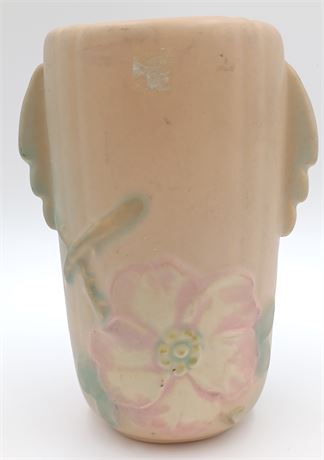 1930s Weller Pottery Dogwood Wild Rose Vase