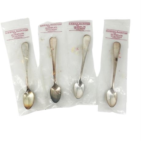 4 Reed & Barton Silver Plate Tea Spoons