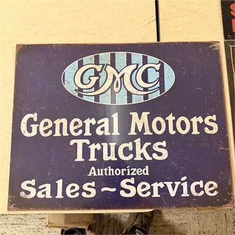 General Motors 12.5x16” Retro Metal Sign