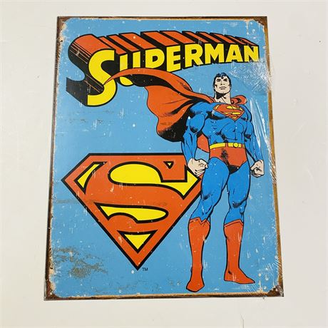 ‘Superman’ 12.5x16” Retro Metal Sign