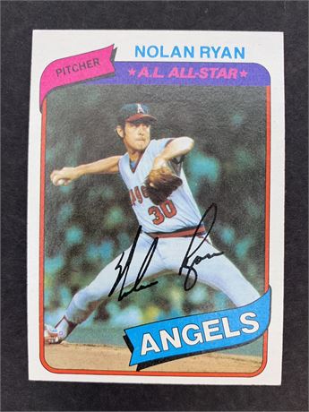 1980 TOPPS A.L. ALL-STAR #580 Nolan Ryan Angels Baseball Card