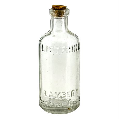 Antique Glass Listerine Bottle by Lambert Pharmacal Co.