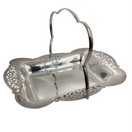 Silver Plated Tray with Moveable Handle