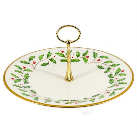 Vintage Lenox Porcelain Holiday Single Server Platter