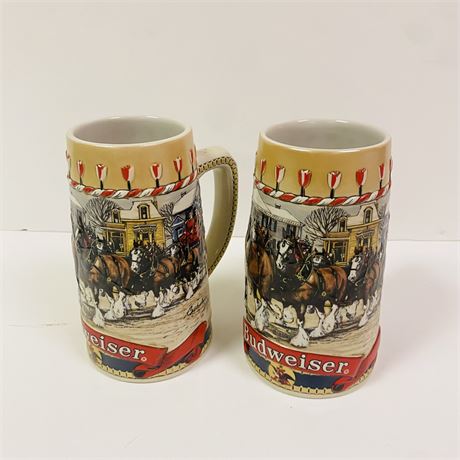 2 Budweiser Steins