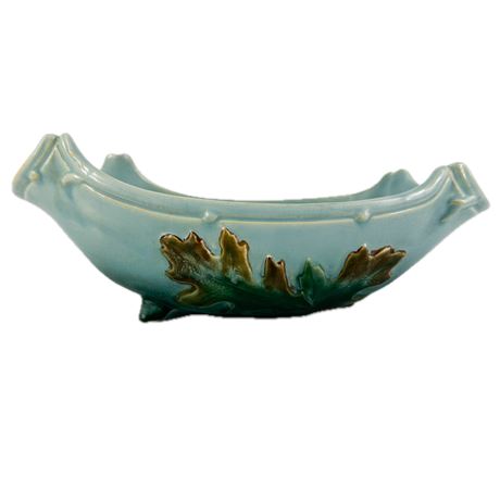 Vintage 1930's Weller Pottery Oak Leaf Console Bowl