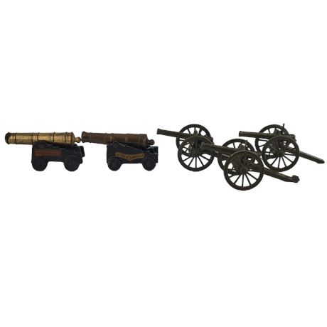 Britains LTD Army Green Cannons / Old Fort Niagara & Statue of Liberty Cannons