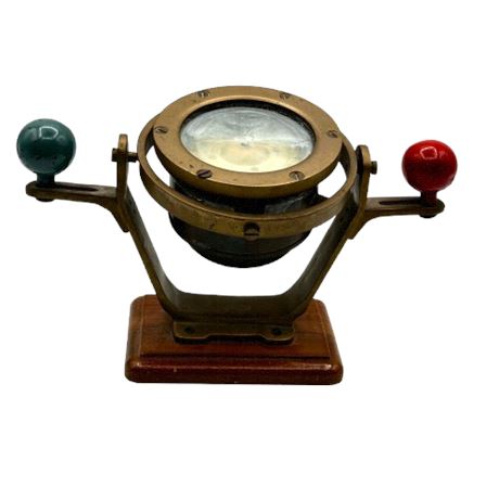 British Antique Coubro & Scrutton Desk Top Binnacle