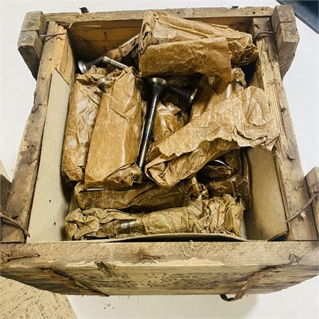 NOS Crate WW2 Surplus Harley Davidson Valves