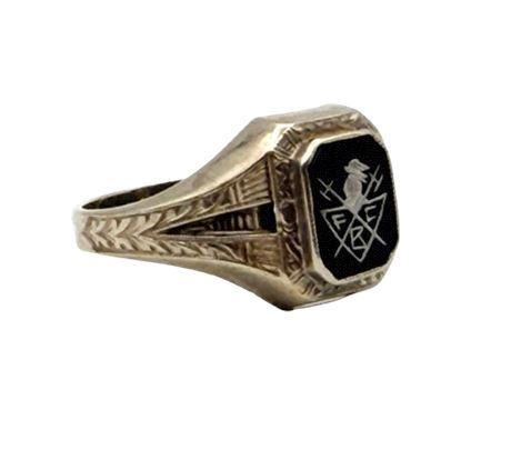 10K Gold Ring with Black Onyx