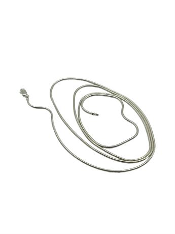 Sterling Silver Cable Necklace - 14.06 Grams