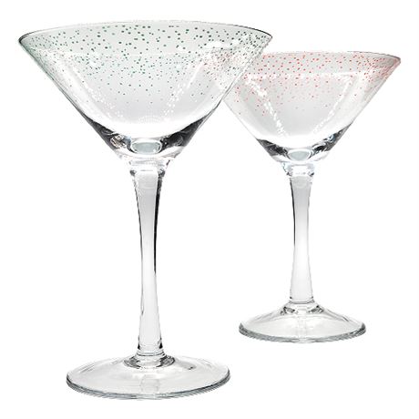 Threshold Glassware "Dots" Martini Glasses