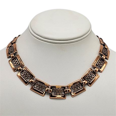 Mid-Century Renoir Copper Link Necklace
