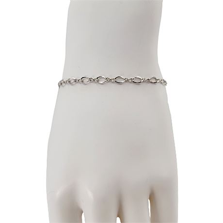 Sterling Silver Figure-8 Link Bracelet