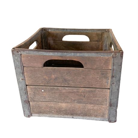 Akron Pure Milk Wooden Crate