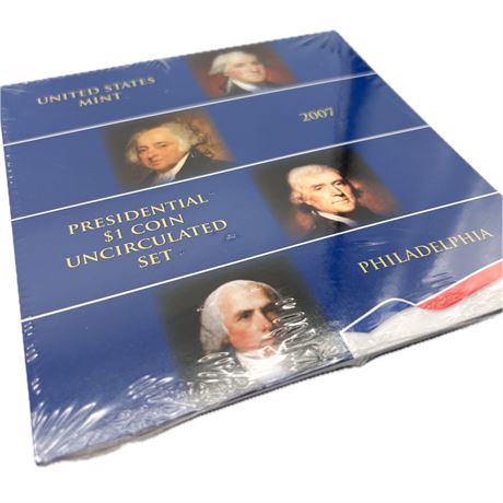 United States Mint 2007 Presidential $1 Coin Uncirculated Set Philadelphia