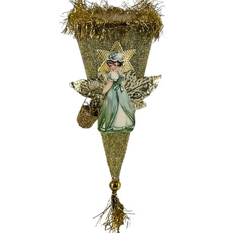 Vintage Lilifield Cone-Shaped Paper Ornament