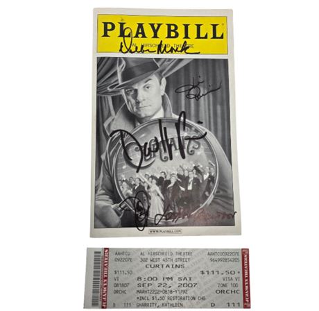 David Hyde Pierce Broadway Playbill w/ Autograph "Curtains"