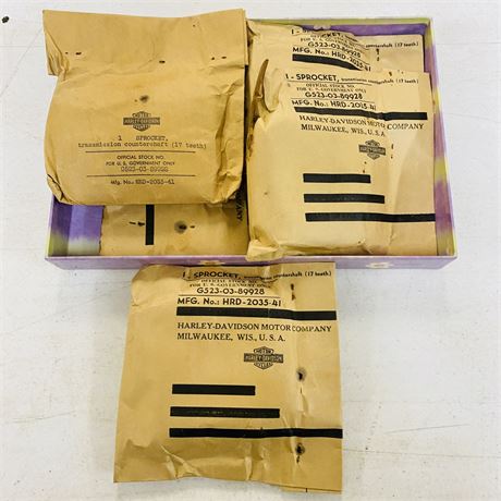 5 NOS War Surplus Harley Davidson Sprockets