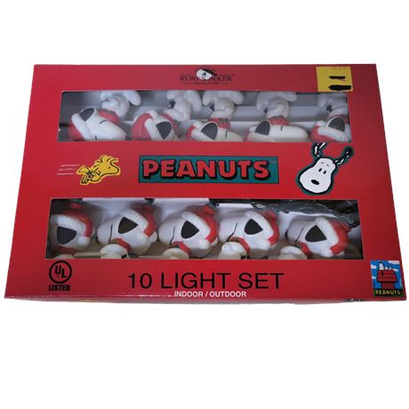 Kurt S. Adler Peanuts 10 Light Snoopy Set