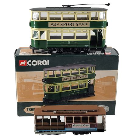 Corgi Fully Closed Double Deck Tram / Bachmann San Francisco Cable Car