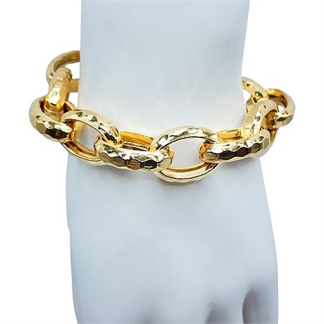 Signed Bronzallure Italy Chunky Link Bracelet