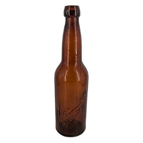 Vintage Morlein Cincinnati, Ohio Brown Glass Beer Bottle