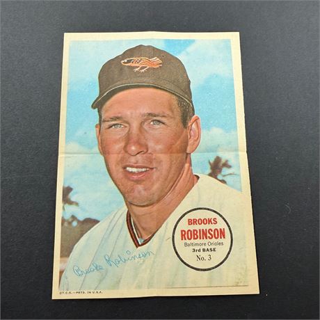 1967 Topps Fold Out Brooks Robinson