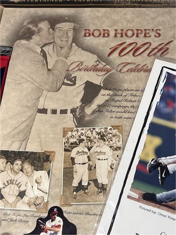 Advertising and Bob hopes 100th celebration Cleveland Indians lot