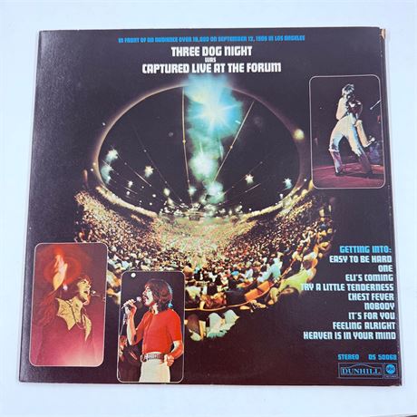 Three Dog Night Live at the Forum Vinyl Record