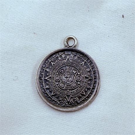 3g Sterling Mayan Calendar Charm / Pendant