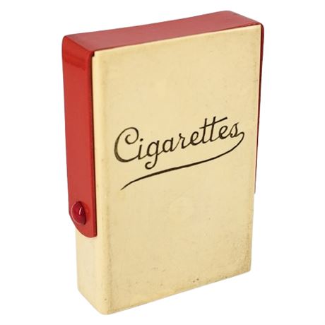 Vintage Celluloid Slide Open Pop Up Cigarettes Box